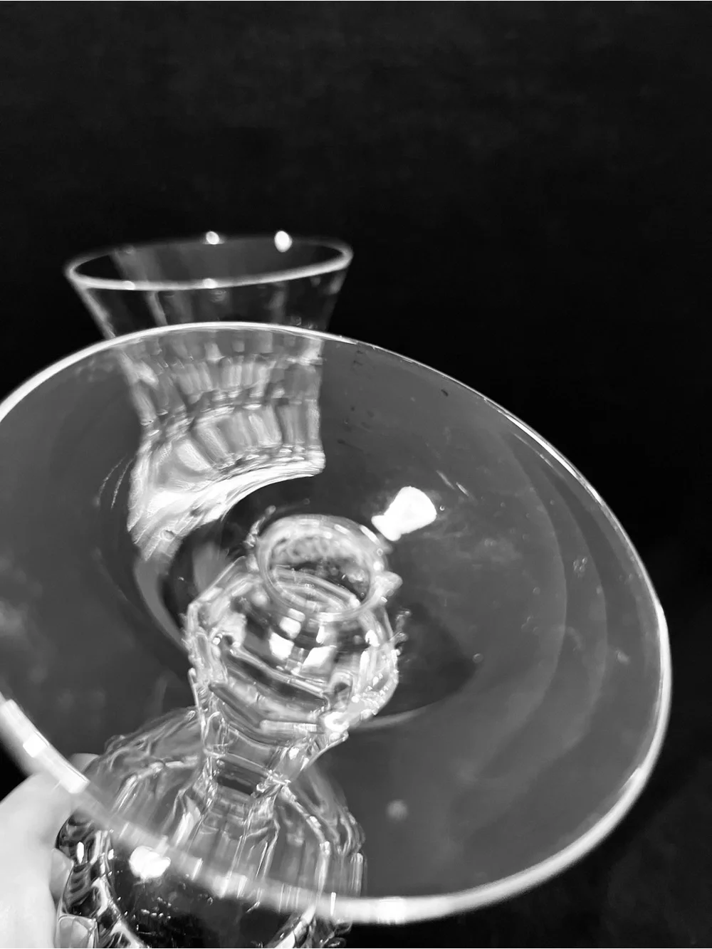 Gorham Crystal De Medici Pattern Set of 6 Crystal Water Goblets 7.25”